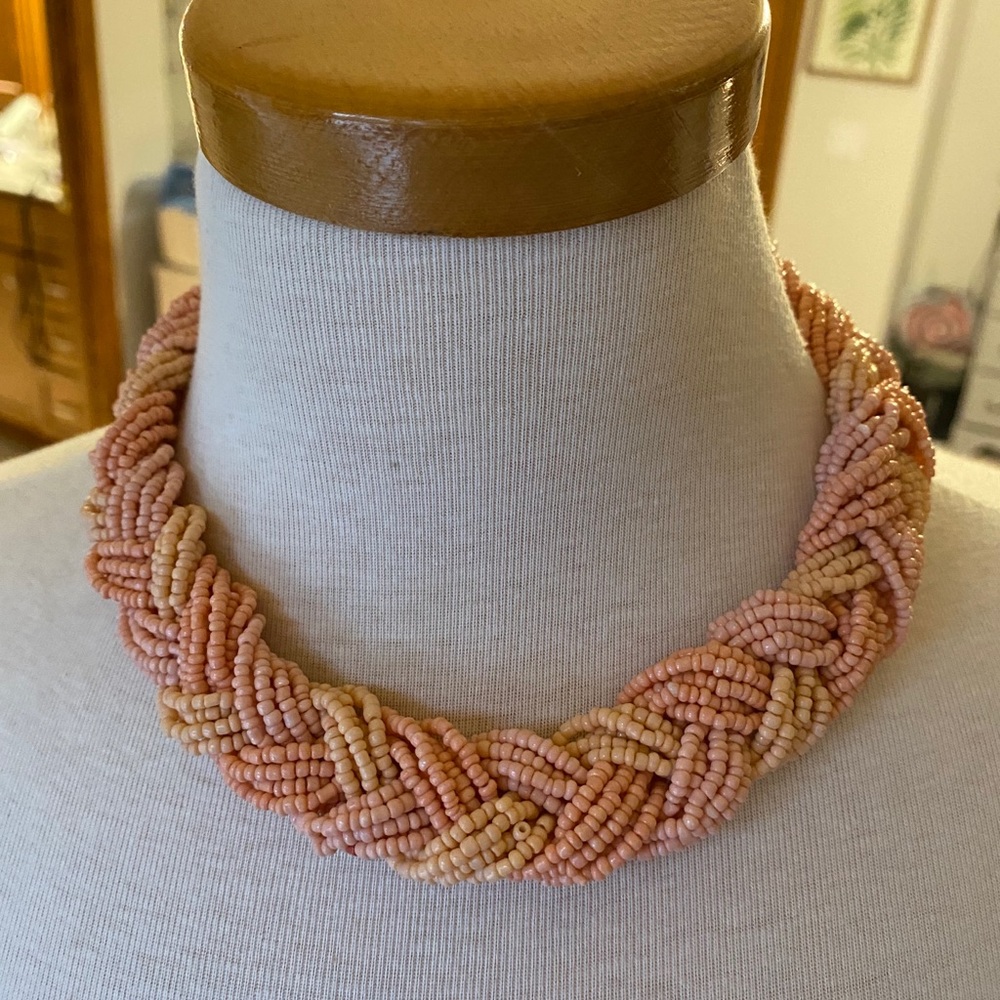 Coral beaded necklace